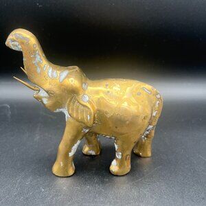 Antique 1910s Brass Elephant with Removable Trunks
